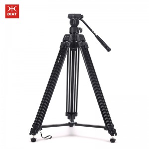 Nyt design Diat DT650 Professionelt kamera Video stativ Heavy Duty stativ Aluminium Magnesium Alloy videokamera stativ